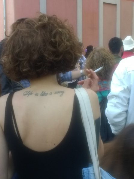 Life is like a song tattoo